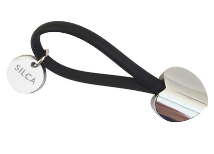 SILCA PORTACHIAVI A CUORE CON LACCIO IN GOMMA