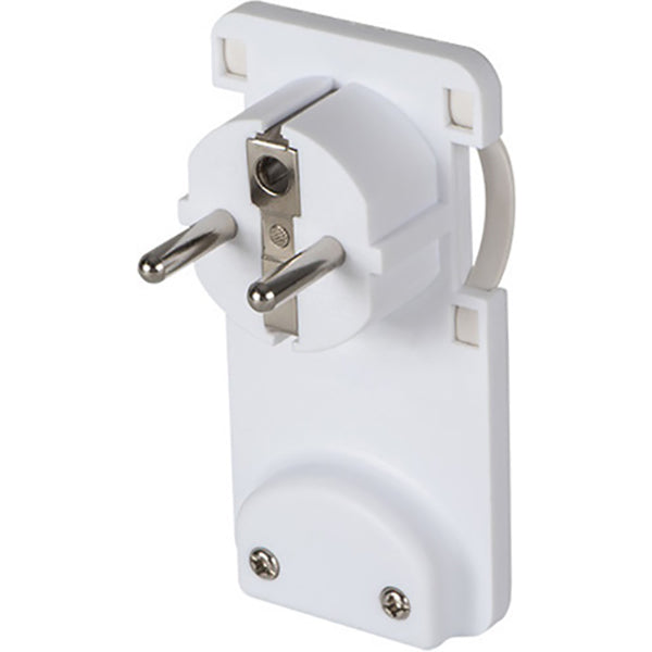 FAEG PRESA CIVILE SCHUKO 2P+T 16A SUPER PIATTA USCITA CAVO 90° BIANCO