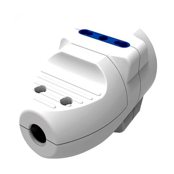 FAEG PRESA CIVILE VOLANTE SCHUKO BIPASSO + 2 PRESE BIPASSO BIANCO 10/16A