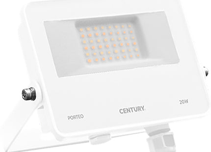 CENTURY PROIETTORE LED PORTEO 230V 20W TRICOLOR 2710LM IP65 BIANCO