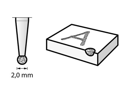 DREMEL ART.  7103 PUNTE DIAMANTATE D.MM2,0 CONF DA PZ2