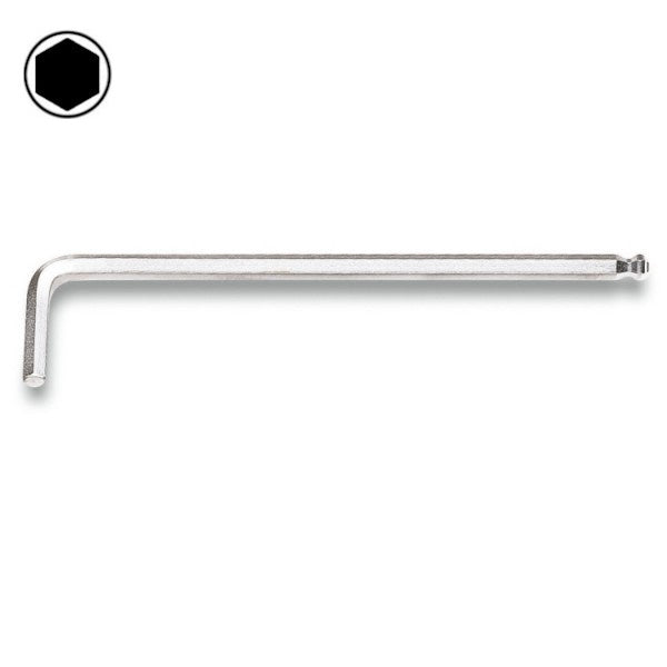 BETA    96LBP CHIAVE MASCHIO ESAGONALE PIEGATA SFERICA EXTRALUNGA