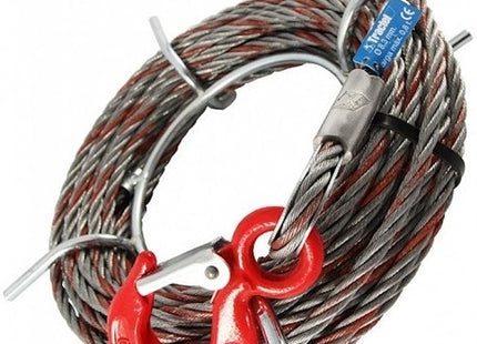 TRACTEL FUNE IN ACCIAIO CON GANCIO PER TIRFOR D.MM 8,3