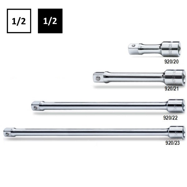 BETA   920/... PROLUNGA CON ATTACCO QUADRO MASCHIO E FEMMINA 1/2&quot;