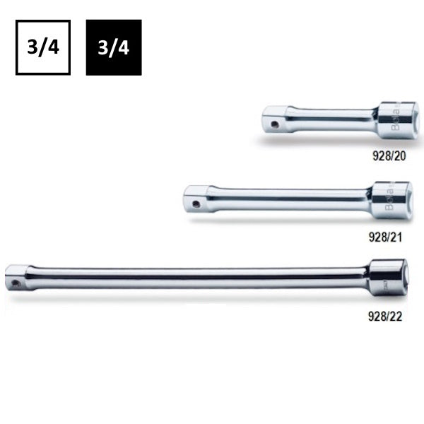 BETA   928/... PROLUNGA CON ATTACCO QUADRO MASCHIO E FEMMINA 3/4&quot;