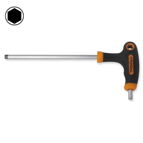 MUNDIAL ART.0344 CHIAVE MASCHIO ESAGONALE CON IMPUGNATURA A T