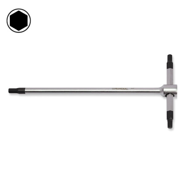 MUNDIAL ART.0344F CHIAVE A T CON 3 ESTREMITA&apos; MASCHIO ESAGONALE