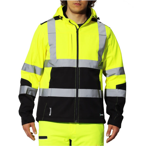ISSA GIACCA LAVORIS HIVI ALTA VISIBILITA&apos; GIALLO FLUO/BLU NAVY