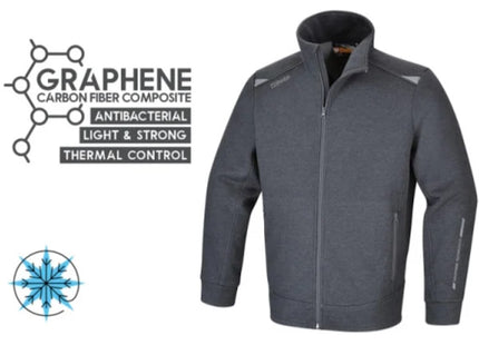 BETA  7644GG FELPA DA LAVORO CON ZIP LUNGA IN GRAPHENE GRIGIO