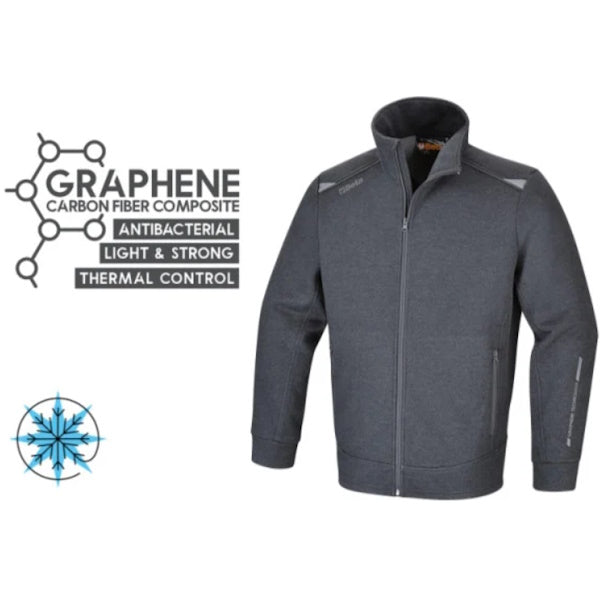 BETA  7644GG FELPA DA LAVORO CON ZIP LUNGA IN GRAPHENE GRIGIO