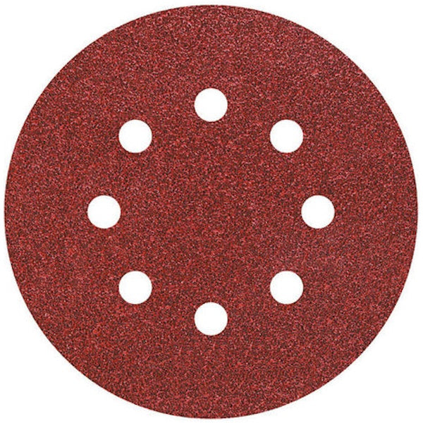 VALEX DISCHI ABRASIVI VELCRATI CON 8 FORI D.MM125 IN CONF.DA PZ5