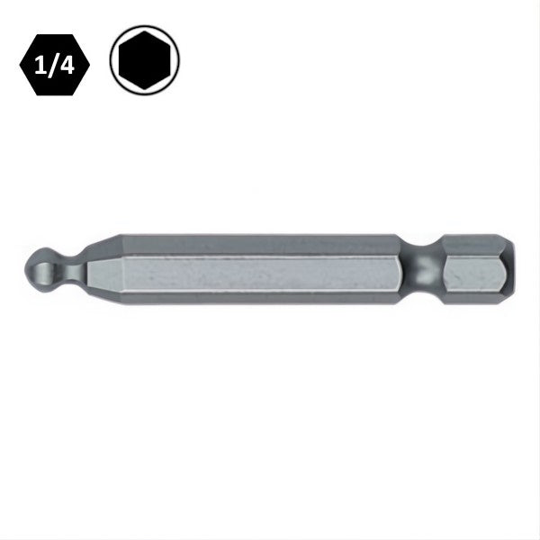 WITTE INSERTO BIT MASCHIO ESAGONALE SFERICO ATTACCO 1/4&quot;