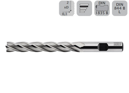 WSG FRESA CILINDRICA PER FINITURA LUNGA 4 TAGLIENTI IN HSS CO8*