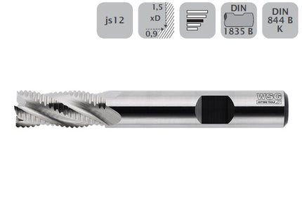 WSG FRESA CILINDRICA PER SGROSSATURA CORTA NR IN HSS CO8