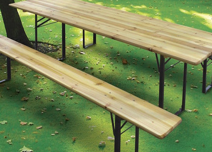 VERDELOOK SET BIRRERIA TAVOLO E 2 PANCHE PIEGHEVOLI