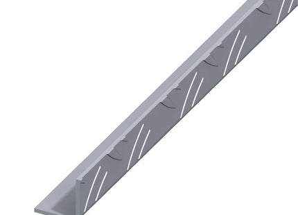 ALFER ANGOLARE LATI UGUALI STRIATI ALLUMINIO NATURALE MT.1