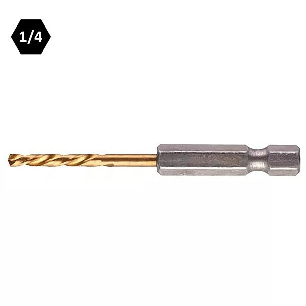 MILWAUKEE PUNTA ELICOIDALE HSS ATTACCO BITS 1/4&quot;