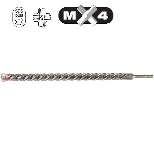 MILWAUKEE PUNTA SDS-PLUS MX4 A 4 TAGLIENTI