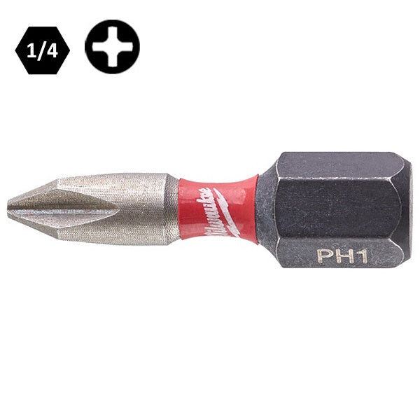 MILWAUKEE INSERTI BITS PER VITI A CROCE PHILLIPS PH DA MM25