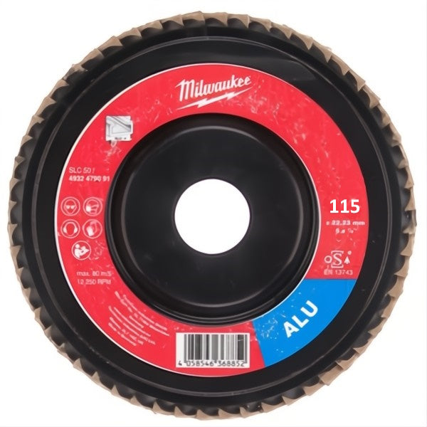 MILWAUKEE DISCO LAMELLARE PER ALLUMINIO SLC50 D.MM115X22