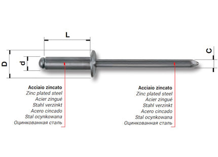 FAR RIVETTI IN ACCIAIO ZINCATO