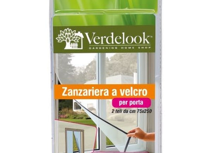 VERDELOOK ZANZARIERA A VELCRO PER PORTA 2 VELI CM150X250