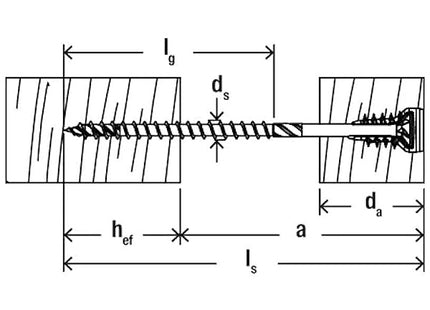 FISCHER VITE PER LEGNO REGOLABILE FAFS ZINCATA BIANCA
