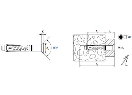 FISCHER TASSELLO TA M-SK IN METALLO CON VITE TSPEI