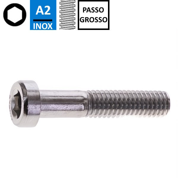 VITE TCEI TESTA RIBASSATA IN ACCIAIO INOX A2 DIN 7984