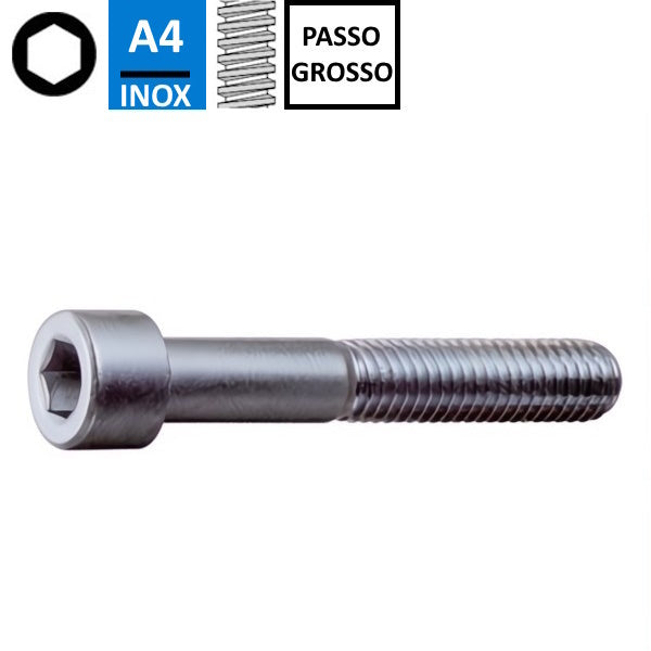 VITE TCEI IN ACCIAIO INOX A4 UNI 5931 M10X 40/40