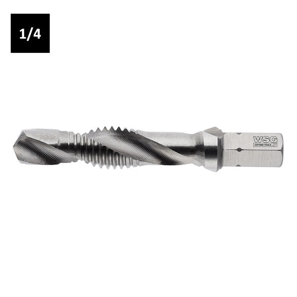 WSG MASCHIO CON PUNTA E SVASATORE IN HSS ATTACCO DA 1/4&quot;
