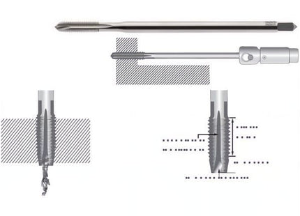WSG MASCHIO A MACCHINA 6081 HSS-E PER FORI PASSANTI PROLUNGATO