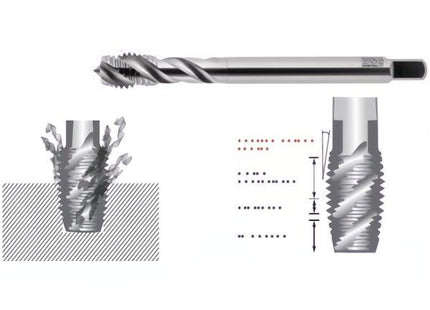 WSG MASCHIO MACCHINA 6132 ELICA 35° HSS-E PER FORI CIECHI