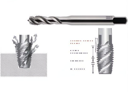 WSG MASCHIO MACCHINA 6140 ELICA 35° HSS-E PER FORI CIECHI