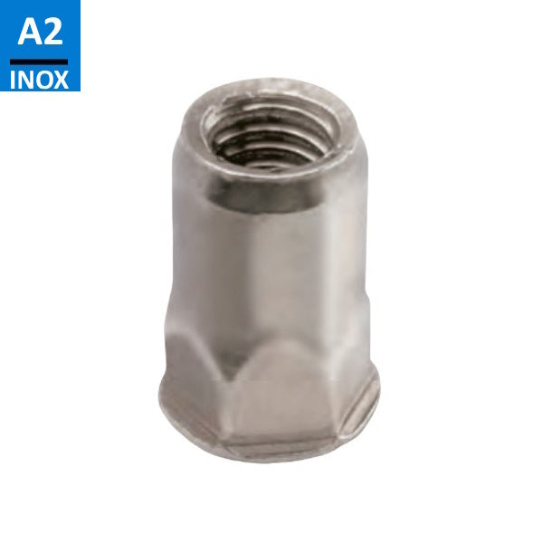 FAR INSERTO FILETTATO IN INOX TR GAMBO SEMI-ESAGONALE IE-INOX A2