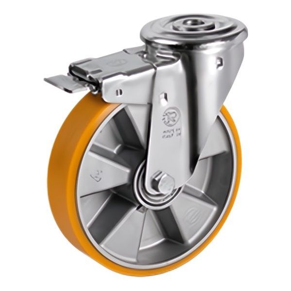 TELLURE ROTA RUOTA 65AL SUPPORTO GIREVOLE CON FORO+FRENO