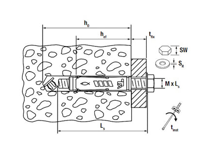 FISCHER TASSELLO TA M-S IN METALLO CON VITE TE