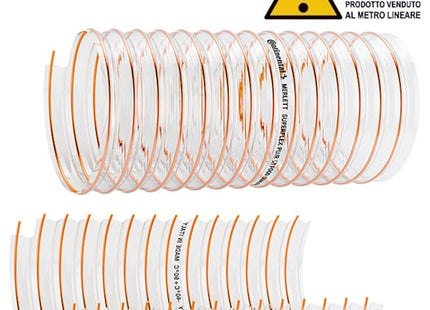 MERLETT TUBO SUPERFLEX PU R SPIRALE ACCIAIO RAMATO