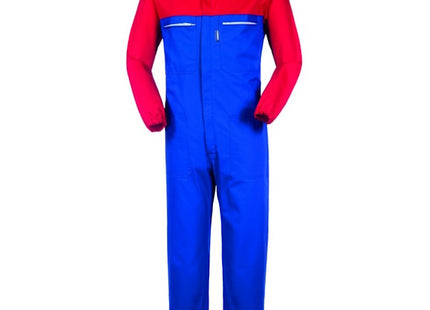 TUTA DA LAVORO MOD. LONDRA COLORE AZZURRO/ROSSO