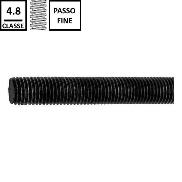 BARRA FILETTATA FERRO CL. 4.8 GREZZA PASSO FINE DIN 976