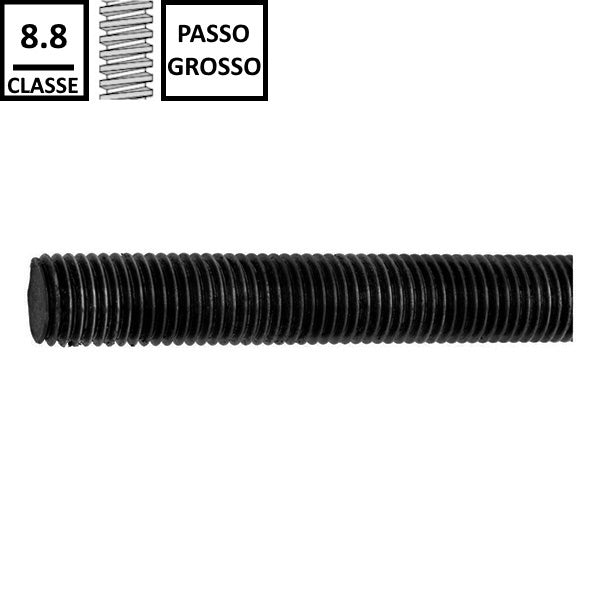BARRA FILETTATA FERRO CL. 8.8 GREZZA PASSO GROSSO DIN 976