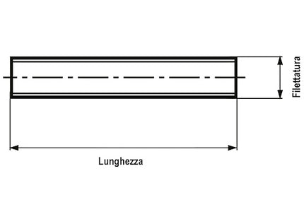 BARRA FILETTATA FERRO CL. 4.8 Z.BIANCA PASSO GROSSO DIN 976