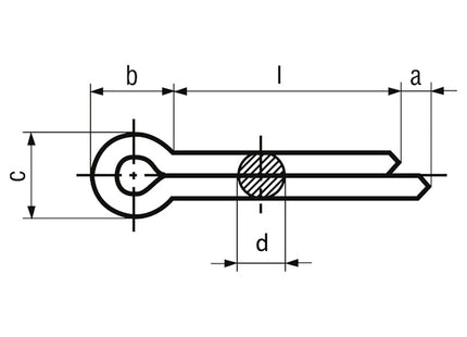 COPIGLIA IN FERRO RICOTTO ZINCATO UNI 1336 ISO 1234