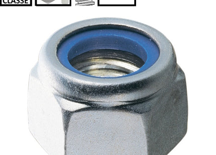 DADO AUTOBLOCCANTE ALTO PASSO FINE CL. 8 Z.BIANCO DIN 982