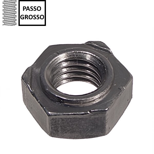 DADO ESAGONALE A SALDARE PASSO GROSSO CL. 8 GREZZO DIN 929