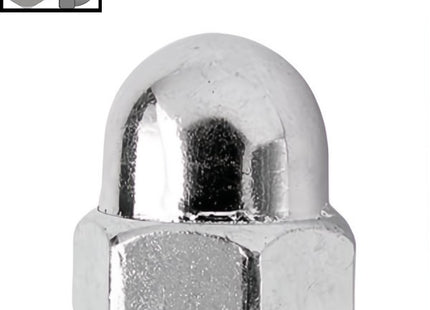 DADO ESAGONALE CIECO CON CALOTTA SFERICA ALTA CL.6 ZINCATO DIN 1587