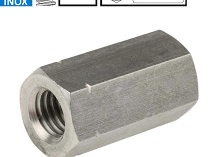 DADO ESAGONALE DISTANZIALE IN ACCIAIO INOX A2 DIN 6334