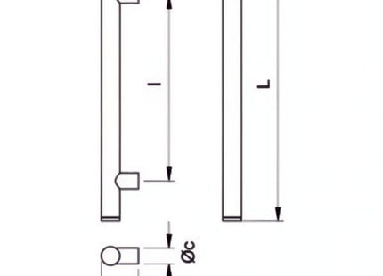COMUNELLO MANIGLIONE HEXT SERIE 4000 INOX 316