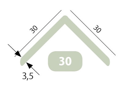 TRAFIL COPRISPIGOLO IN PVC LISCIO N4 MM 30X30X3MT