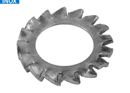 RONDELLE DENTELLATE ESTERNE UNI 8842 A DIN 6798 A INOX A2